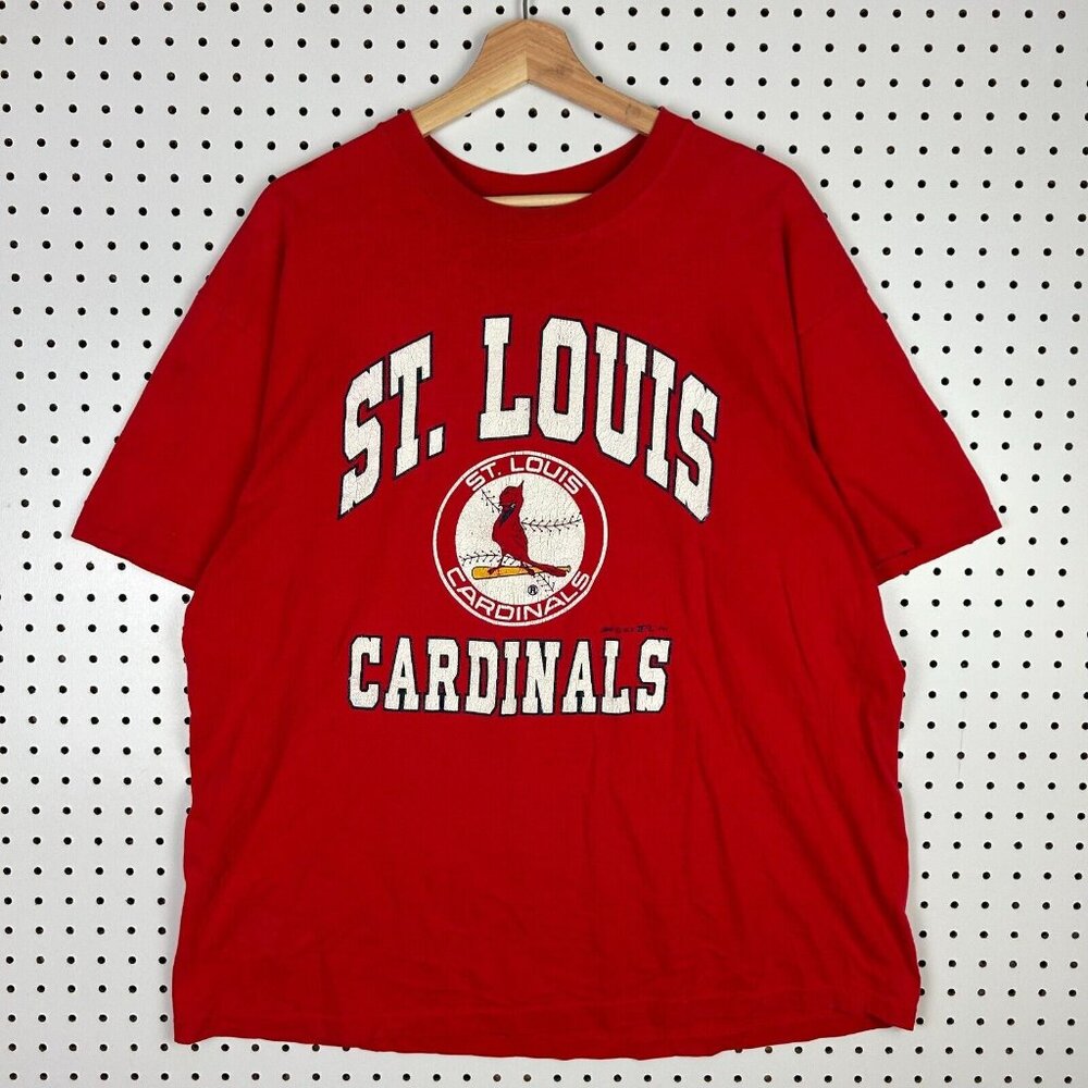 St Louis Cardinals Vintage 90s T Shirt Sz XL MLB‎ Graphic Red 1994 Bike USA Made